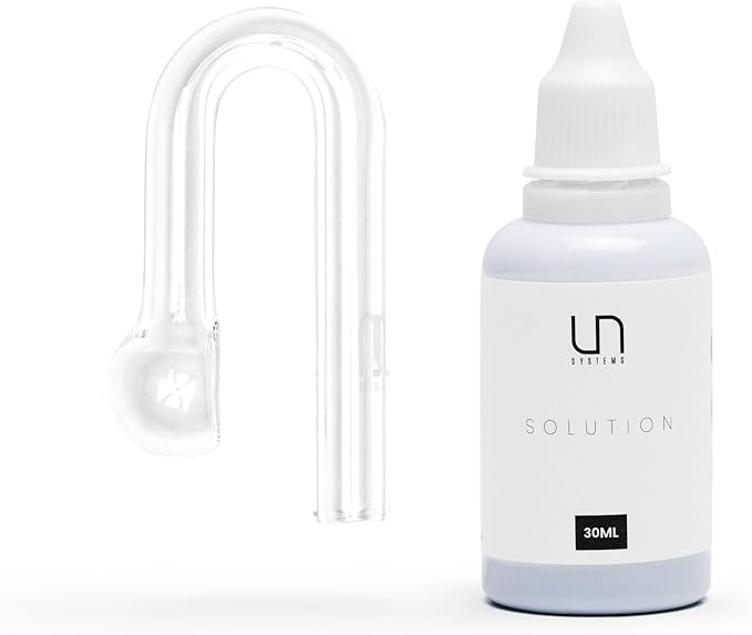 Ultum Nature Systems CO2 Drop Checker - Glass CO2 Drop Checker for Aquarium, CO2 Aquarium Kit with Solution, CO2 Monitor Complete Set for Planted Aquariums - Drop Checker Hang on Edge Mount (HD)