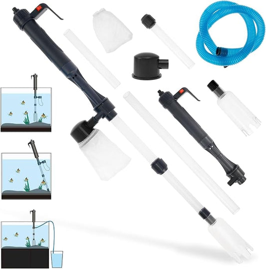 Fish Tank Cleaner, Aquarium Gravel Cleaner,Electric Fish Tank Gravel Cleaner Vacuum,Aquarium Cleaning Tools for Automatic Change Water Remove Dirt,Wash Sand Water Shower & Water Circulation