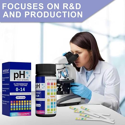 200pcs PH Test Strips 0-14,Universal Litmus Paper pH Test Strips for Liquid Testing,Drinking Water,Pools,Aquariums and Soap Making,Get Highly Accurate Results in Seconds