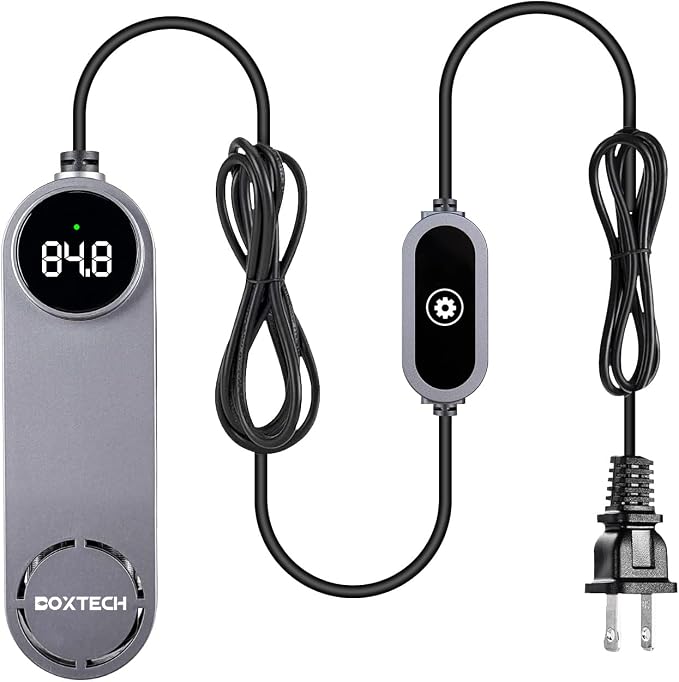 Submersible Aquarium Heater, Fish Tank Heater (10-50Gallon 200W) | Ceramic-Metal, with External Control and Digital Thermostat, Overheat Protection, Safe to Use, Adjustable Temperature
