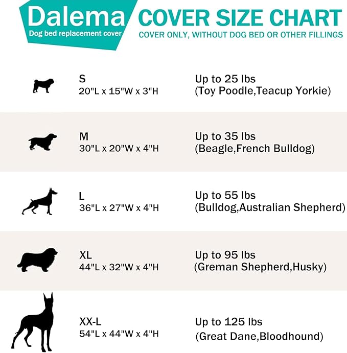 Dog Bed Cover,Waterproof Tough Plastic DIY Pet Bed Cover,Non Stick Hair Easy to Clean Rectangular Fillable Dog Bed Covers with Zipper(Dark Grey,36" L x 27" W x 4" Th,Cover Only)