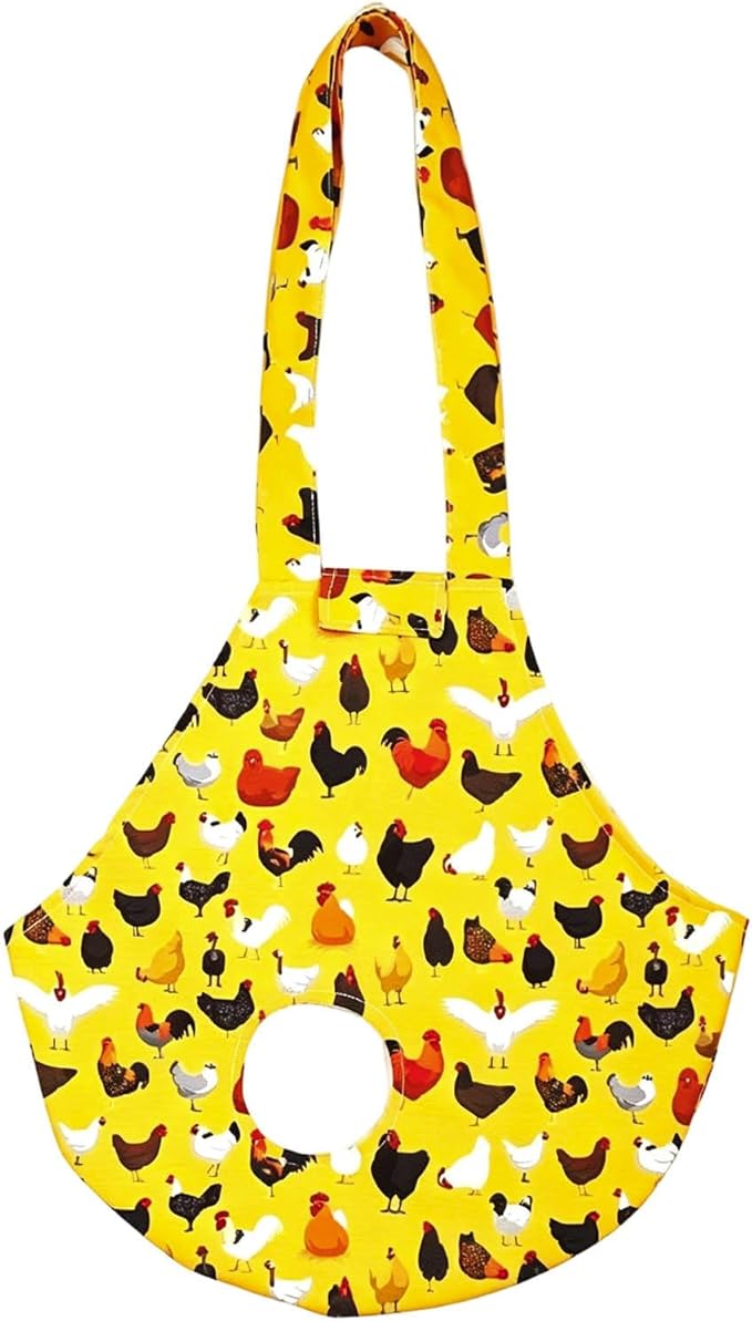 Chicken Carrier Sling Holder Bag with Handle, Driving Poultry Carriers Handbag for Farm Owners and Pet Lover Chicken Holder Poultry Travel (Yellow)