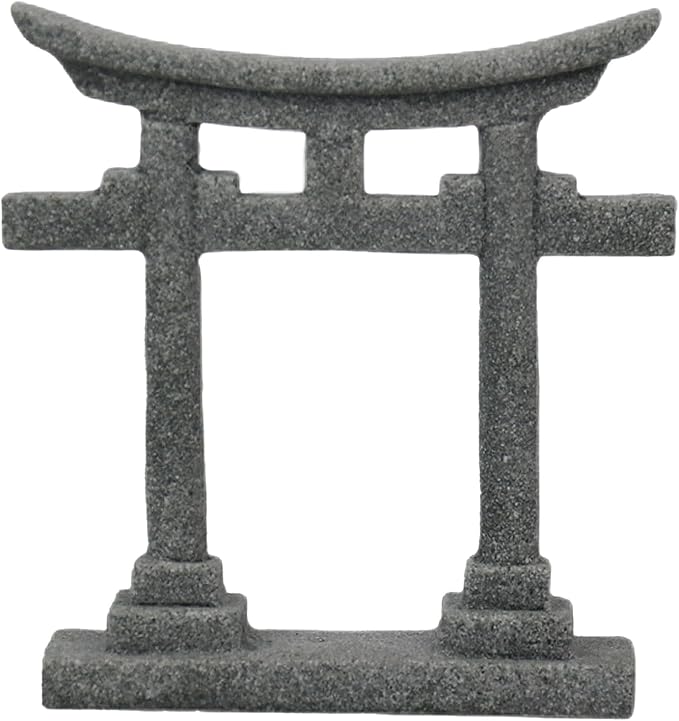 Fish Tanks Decoration Aquariums Japanese Torii Gate Ornament Garden Landscape Hideouts Cave House Dollhouse Accessories, 7.1x2.3x8.3cm