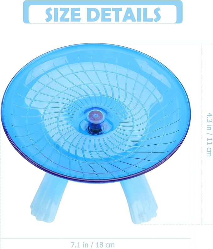 Blue Large Table Lamp Shades Large Flying Saucer for Rats Chinchilla Toys Run Disc Hamster Cage Pet Exercise Toy Hamster Flying Saucer Ball 10 Inch Rat Wheel 30cm Mute Cd