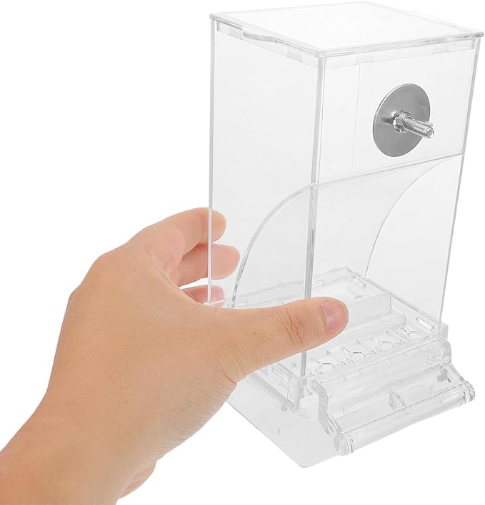 Milisten Bird Feeder Automatic No-Mess Parrot Seed Dispenser with Shell Separation for Small to Medium Birds Cage Use