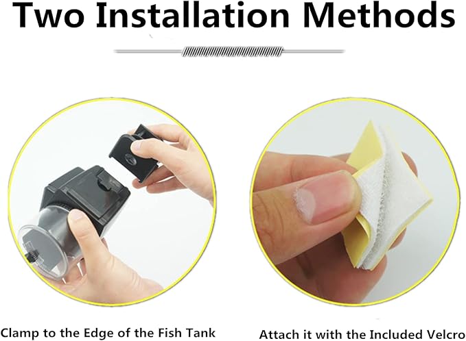 KEKETOPET Automatic Fish Feeder for Aquarium, Small Auto Fish Feeder Dispenser for Mini Tank and Pond, Suitable for Flakes and Pellets, Battery Operated, Battery NOT Included - Black