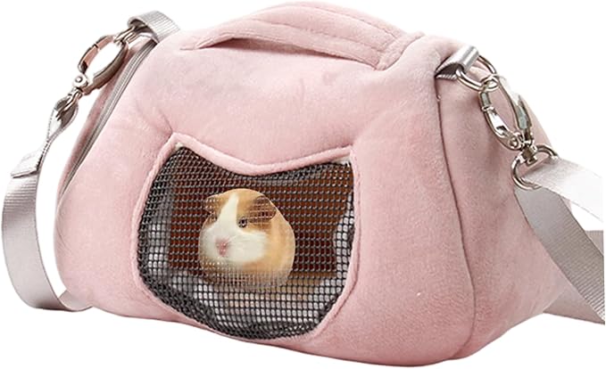 Small Pet Carrier Bag with Adjustable Shoulder Strap Hamster Travel Cage Breathable Portable Travel Carrier for Birds Guinea Pig|Carriers