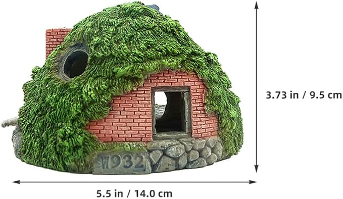 Resin Aquarium Decoration Roman Column Castle Fish Tank Ornament Betta Fish Hideout Cave Providing Hiding and Swimming Spaces in Underwater Landscape