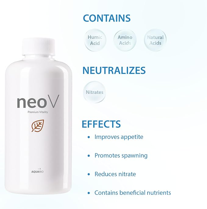 Aquario Neo V - Liquid Conditioner for Freshwater Fish Tank, Enhances Fish Health, Stabilizes Aquarium Water Quality, Ideal for Aquascaping - Water Conditioner for Aquarium Tank - 300ml