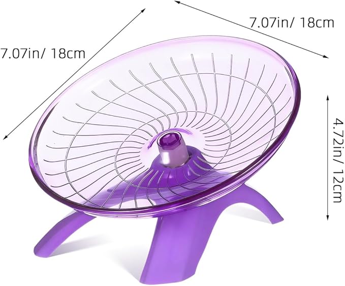POPETPOP Silent Hamster Running Wheel 7.08 Inch Plastic Exercise Saucer for Small Pets Like Hamsters Gerbils Hedgehogs with Low Noise Design and Smooth Edges