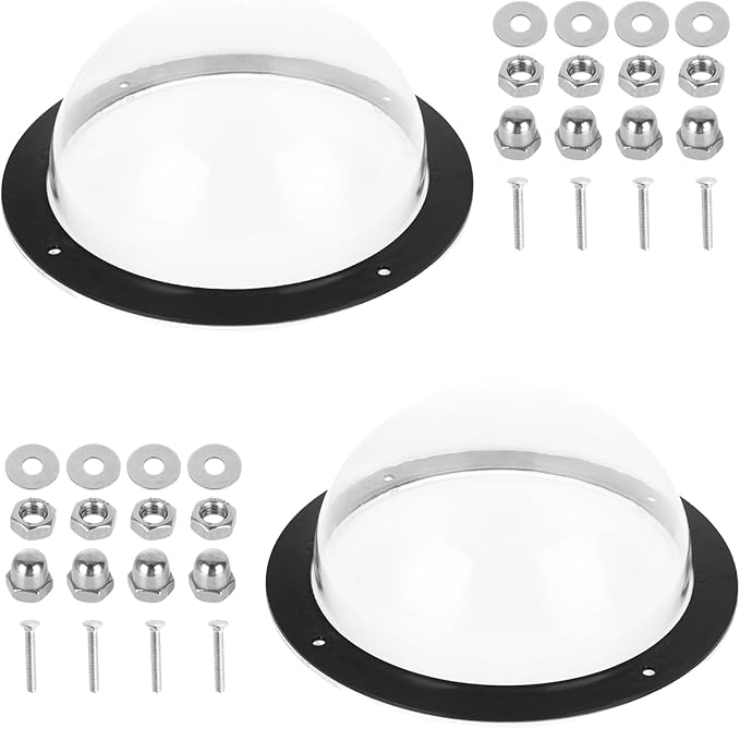 STARVAST 2PCS Dog Fence Window, 12.3 Inch Dog Window for Fence, Durable Plastic Small Round Window for Doggie Cat Horse Outside Playground Garden, Deep 4.72 Inch