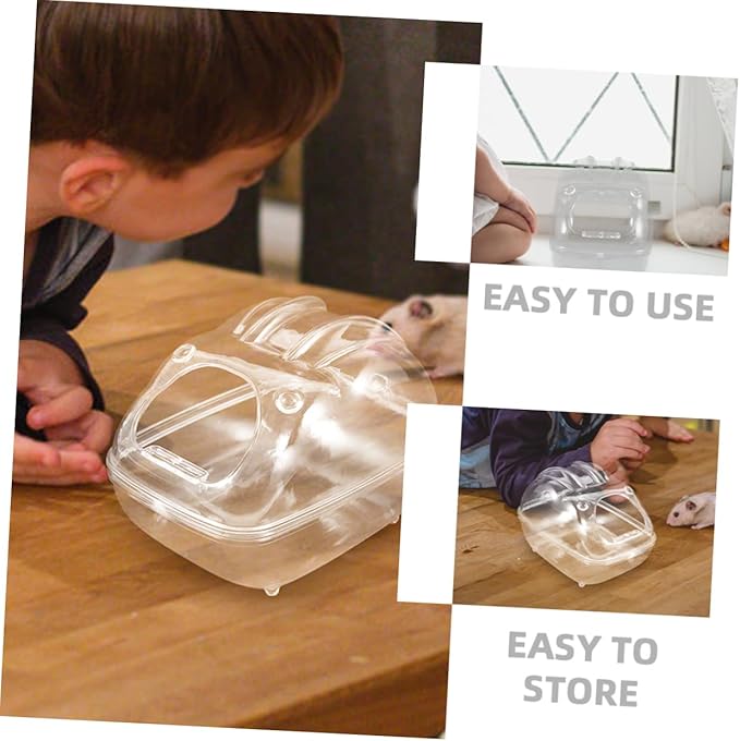 Abaodam Hamster Bath Tub Chinchilla Dust Bath Cage Accessory Hamster Box Gerbil Toilet