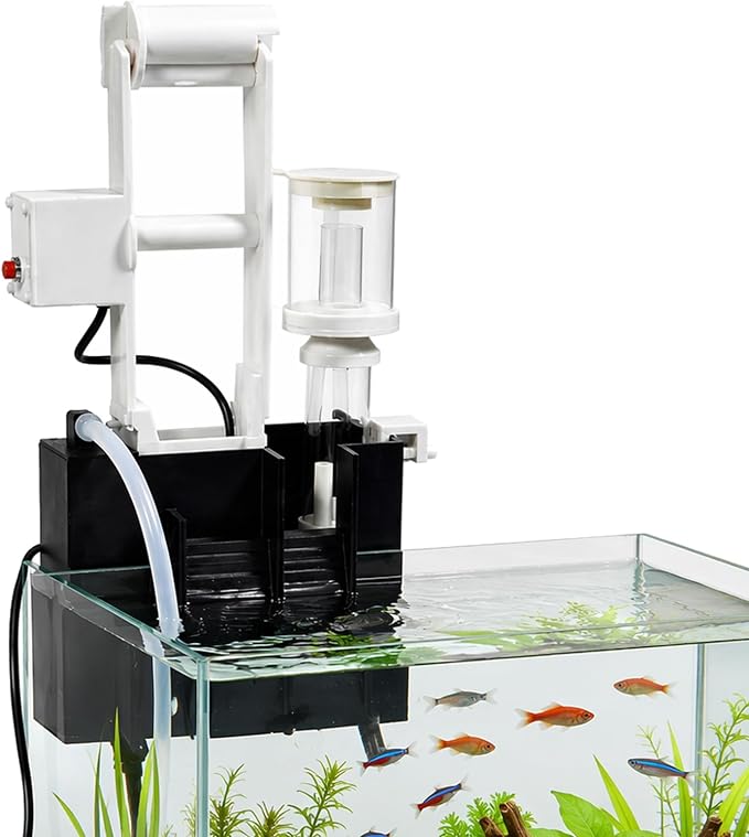 Hang on Back Aquarium Filter Box, Automatic System, 45dB Quiet | Compatible with Protein Skimmer & Auto Roll Paper Machine, Multi-Stage Filtration, Wall Mounted, for Small Marine Tanks