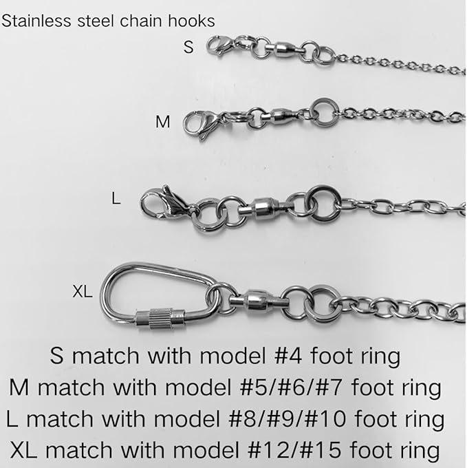 Bird Foot Chain Flying Stainless Steel Training Rope with Leather Wrist Strap Outdoor Parrot Ankle Foot Ring Accessories Bird Harness Leash Prevent Escaping (Model 4 Set)