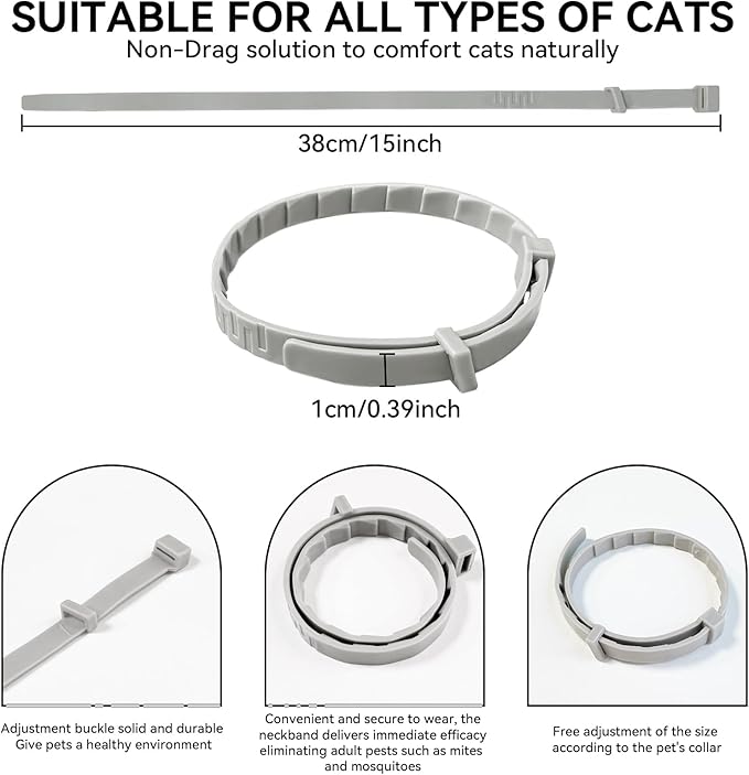 Cat Calming Collar for Anxious Cats | Pheromone Collar with Lavender & Chamomile|Works in 1 Hour|Waterproof Adjustable|Reduces Scratching, Hiding & Marking|30-Day Relief for Kittens & Adult Cats