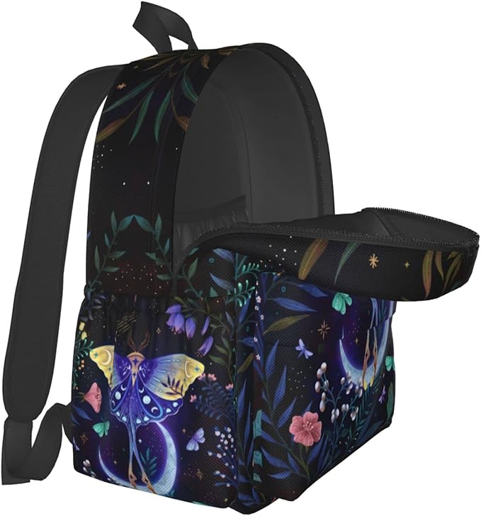 Moon-Moth Backpack for Women 16.7 inch Travel Casual Laptop Backpack Lightweight Waterproof Durable Hiking Daypack