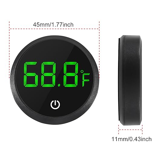 ACEIRMC 4pcs Fish Tank Digital Thermometer Accurate LED Display to ±0.9°F Tank Thermometer Aquarium Temperature Measurement Suitable for Fish, Axolotl, Turtle or Aquatic