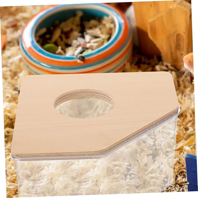 Happyyami Hamster Bath Box for Chinchilla Dust Bath Guinea Pig Accessories Large Small Pet Supplies