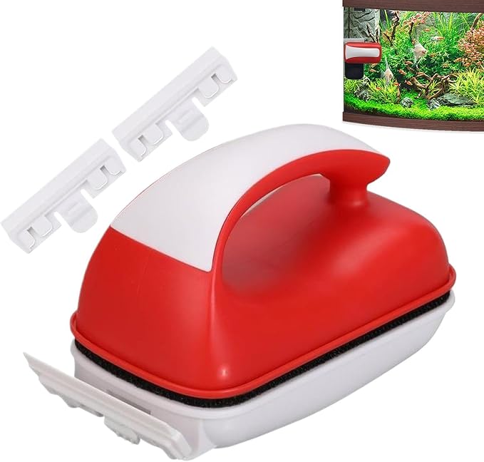 Fish Tank Glass Cleaner Magnet Effective Algae Removal Scraping Tool | Aquarium Floating Cleaning Brush for Fish Tank