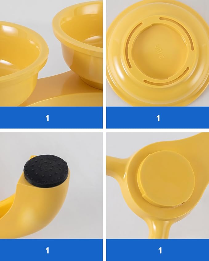 Raised Cat Bowl with Anti-Ant Hollow Base, Detachable Melamine Elevated Cat Bowls, Anti-Vomiting Whisker Friendly Cats Dish for Food, Stable & Non-Slip Cats Food Bowl, Dishwasher Safe