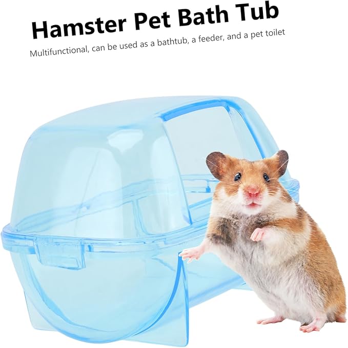Sosoport Hamster Bath House Chinchilla Dust Bath House for Toy Hamsters Small Pet Shower Basin Bathroom for Little Animal Random Color