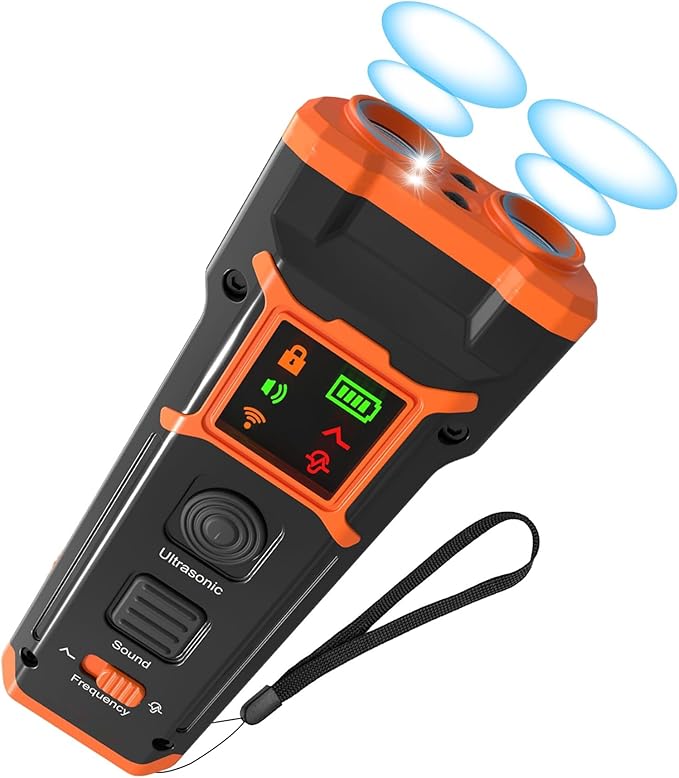 2025 Dog Training Bark Deterrent Device, Anti-Barking Device for Dogs, Stop Bad Behavior Without Yelling or Swatting, Ultrasonic Stopper Alternative to Shock Collar (Orange)