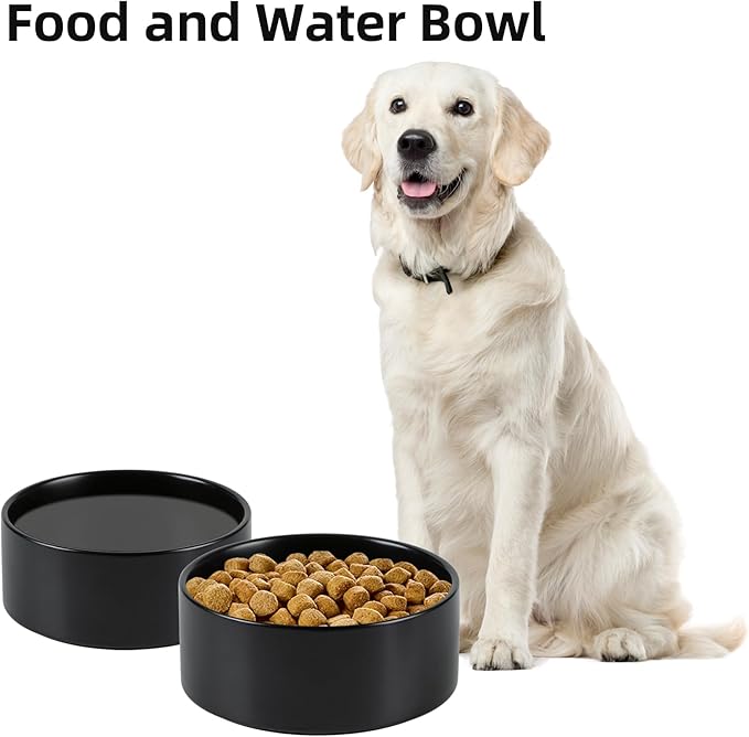 Havniva 8.3” Dog Bowl Ceramic Dog Food and Water Bowl, Durable Dog Water Bowl with Non-Slip Rubber Base Large Capacity Feeding Dishes for Large Dogs