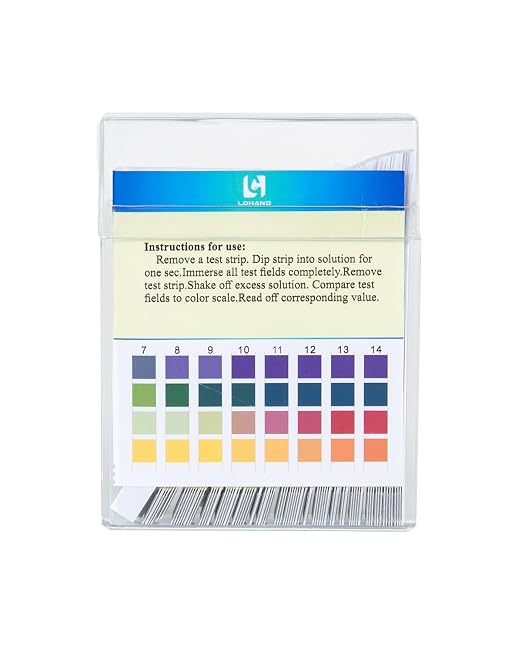 LOHAND pH Test Strips, 100 Strips, 0-14 Range Universal pH Paper | Fast & Convenient, Rapid Test for Drinking Water, Food Liquid, Pool, Soil Liquid, Brewing, Urine, Saliva, Home Usage Water