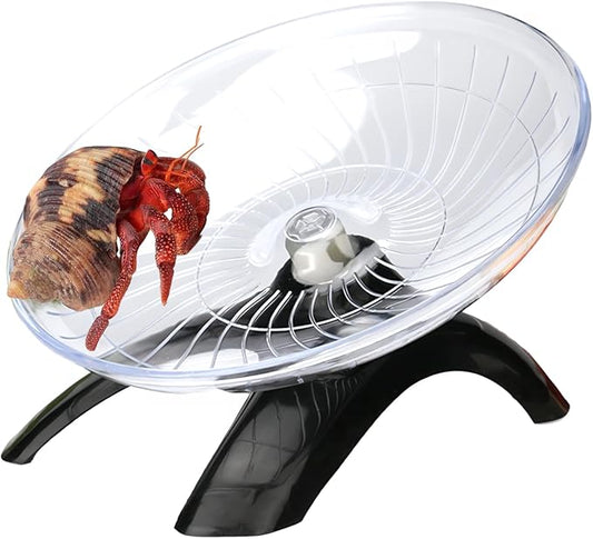 Hermit Crab Running Wheel Toy, Hamster Exercise Wheel, Small Animal Cage & Tank Accessory for Hermit Crabs, Hamsters, Rats, Gerbils, for Active Play and Exercise
