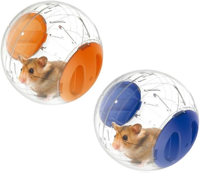 Emours Running Wheel Mini 4.8 inch Small Animal Dwarf Hamster Run Exercise Ball, Pack of 2, Small