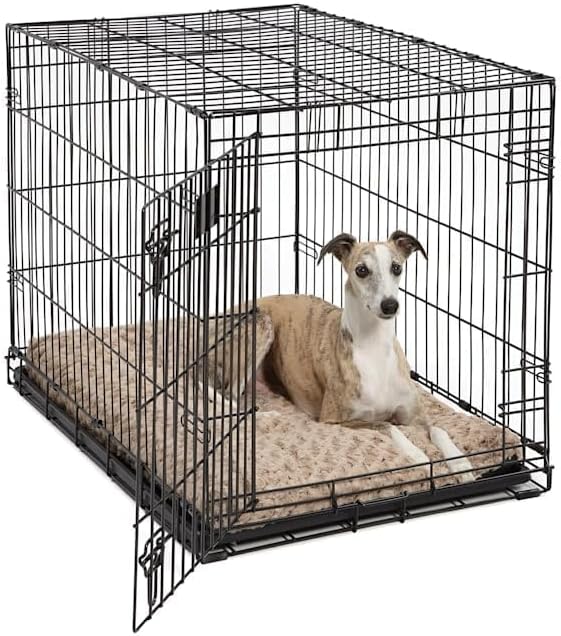 MidWest Homes for Pets Intermediate QuietTime Deluxe Mocha Ombre Swirl Plush Pet Bed, Machine Washable, Non-Skid Bottom, Soft Crate Mat for 36-inch Crates