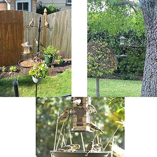 Multi-Purpose Bird Seed Catcher Platform Feeder - Hanging Tray With Seed Hoop and Accessories (Green)