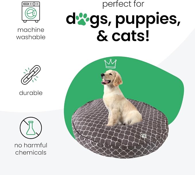 Molly Mutt Medium to Large Dog Bed Cover - Clark Gable Print - Measures 36” x 5’’ - 100% Cotton - Durable - Breathable - Sustainable - Machine Washable Dog Bed Cover