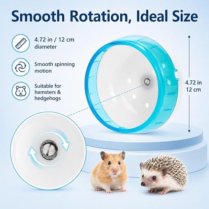 Silent Wheel Small Non-Slip Pets Running Sports Exercise Wheel for Small Animal Hamster 4.7In Diameter