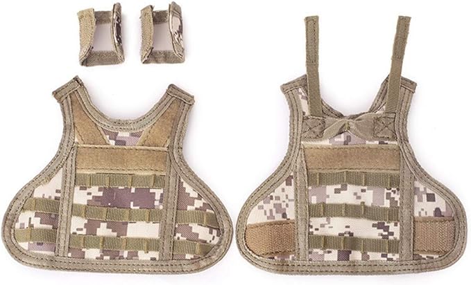 Ferret Clothes Small Animals Harness Military Style Adjustable Shoulder Straps Soft Mesh Comfort Durable Nylon Padded Vest Ferret Guinea Pig Hamster Bunny Kitten Puppy Small Pet Clothes Accessory