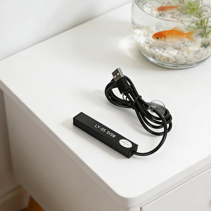 jojofuny 2pcs USB Powered Aquarium Heating Rod 5w Submersible Betta Fish Tank Heater with Auto Thermostatic Control and Aluminium Alloy Compact Design for Home Use and Mini Tanks
