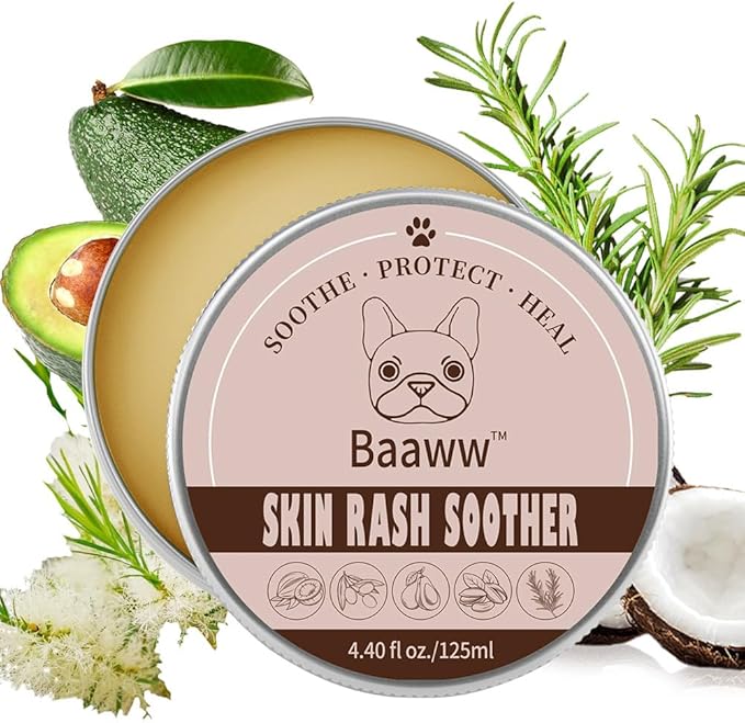 Dog Skin Irritation Treatment, Dog Red Skin, Hot Spot Soother Skin for Dogs, Anti-Itch Lotion, Allergy Relief & All-Natural Rash Cream for Dogs Soothing Relief for Dry, Itchy Coat - Cream 125ml
