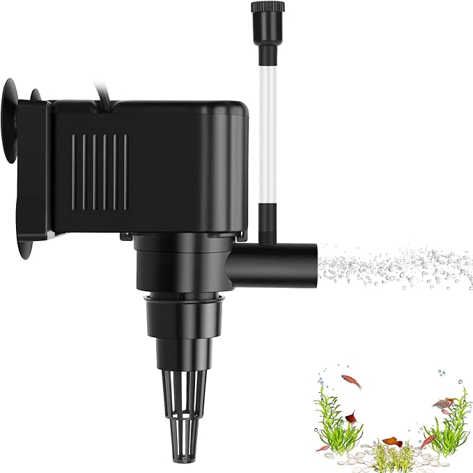 AquaMiracle Aquarium Powerhead Pump Circulating Water Pump 265 GPH for 60-80 Gallon Aquariums with Aerating Features