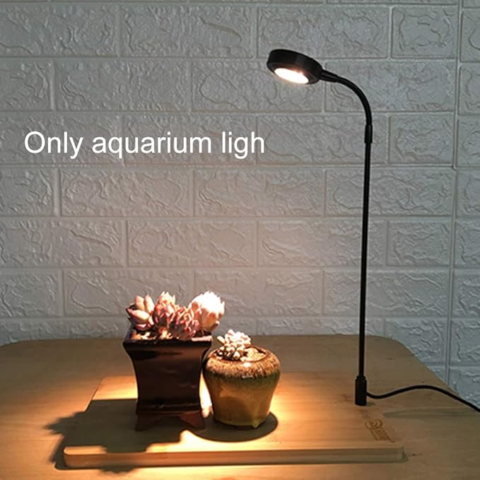 LED Aquarium Light 360 Degree Full Spectrum LED Light with Bamboo Board 10W Nano Fish Tank Light USB Powered Flat Nano Aquarium Light Bett a Fish Tank Light for Plant Growth