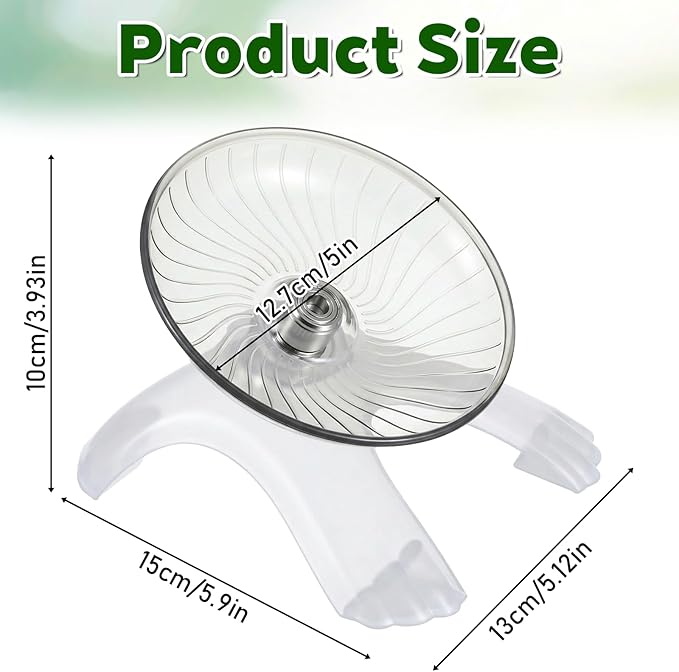 Hermit Crab Exercise Wheel Hamster Flying Saucer Silent Running Exercise Wheel Hermit Crab Climbing Toys Small Animal Active Play and Exercises Accessory for Hamster Crabs Gerbils Hedgehogs