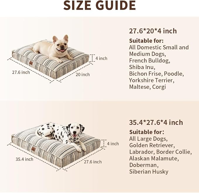 SOMAHE 4 Inch Orthopedic Dog Bed for Crate, 35 x 27 Inch, Black Chenille | Washable Removable Cover, Waterproof Inner Liner, Non-Slip Bottom, Orthopedic Dog Crate Mattress for Medium & Large Dogs