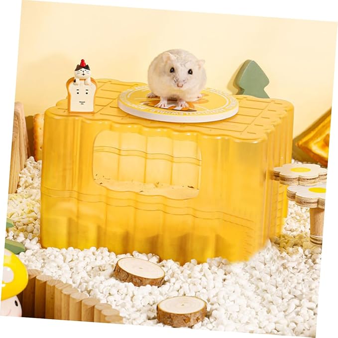 Kisangel Multi-use Hamster Bathtub Chinchilla Dust Bath Urine Sand Tray for Small Pet Cage Accessory Easy Cleaning