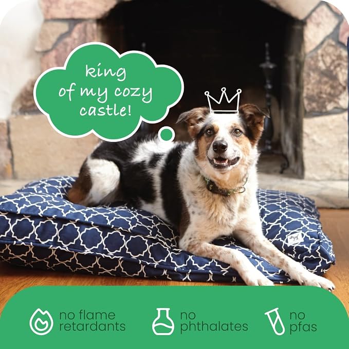 Molly Mutt Huge Dog Bed Cover - Romeo & Juliet Print - Measures 36”X45”X5”- 100% Cotton - Durable - Breathable - Sustainable - Machine Washable Dog Bed Cover (Dd35Ac)