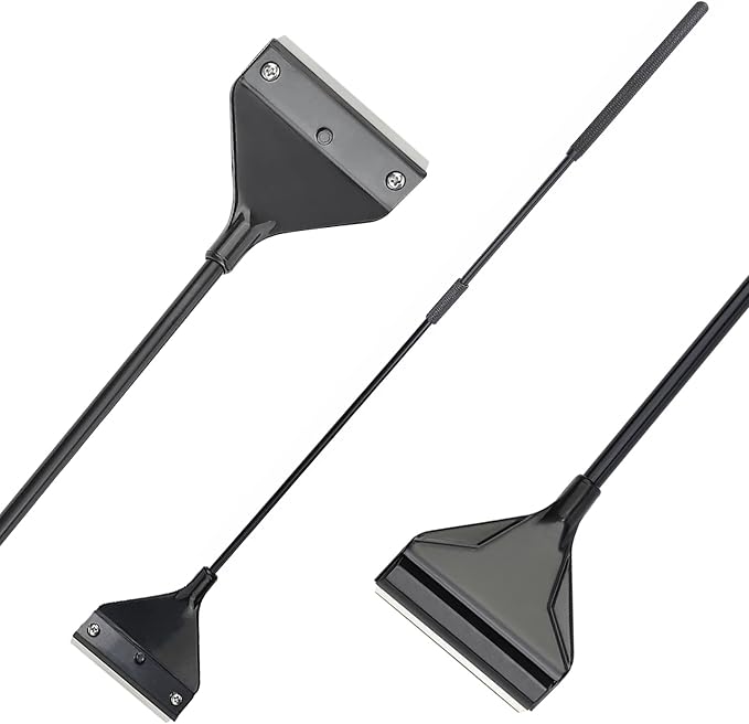 Vimvins Algae Scraper for Glass Aquarium, Long Handle Fish Tank Algae Scraper with 10 Blades, Essential Aquarium Cleaning Tool.