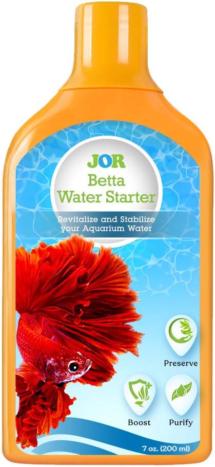 Jor Betta Water Starter, No Aloe Vera Added, 6.75 oz (200 ml), Remove Chlorine, Chromine from Tap Water & Other Harmful Chemical. for Aquarium Shrimp, Fish, Hermit Crab & Snails