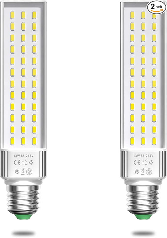 Aluxcia E26 Aquarium Light Bulbs Daylight 5500K,2-Pack(Remove/Bypass The Ballast)