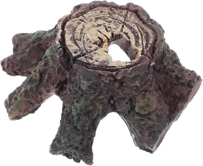 balacoo Resin Tree Trunk Ornament Aquarium Driftwood Ornament for Fish Tank Accessories Betta Fish Tank Decor Turtle Rockery Natural Look Aquarium Decoration