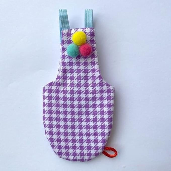 Bird Flight Suits Diapers, Parrot Flight Suits Diapers for Monk Parakeets, Cockatiels Flight Suits, Parrot Clothes, Bird Training Nappy Suit Liners Clothes (Purple-A,Quaker)