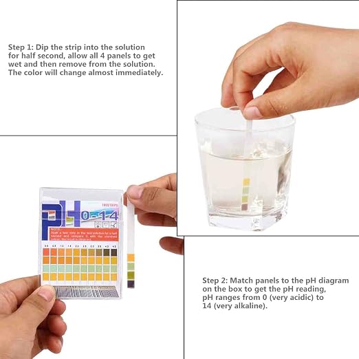 pH Test Strips 0-14, Lanboon 0.5 High Accuracy 100 Litmus Paper pH Strips for Testing Urine, Saliva, Aquariums, Pools, Drinking Water, Wine, Liquid Food, Get Acid-Alkaline Balance Results in Seconds