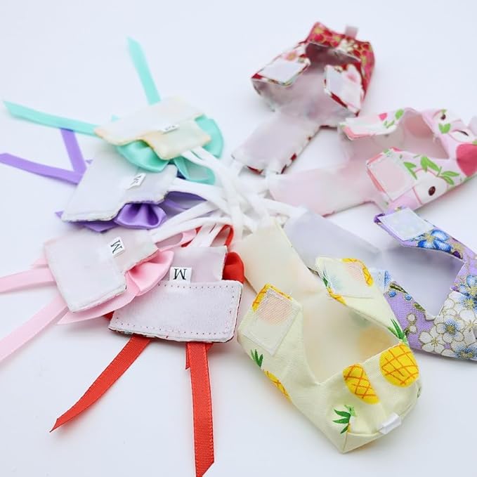 6pcs Bow Bird Diaper Set, Soft Reusable Flight Suit Clothing for Parrots Budgies Cockatiels — Cleaner Indoor Bonding & Training(S)(L)